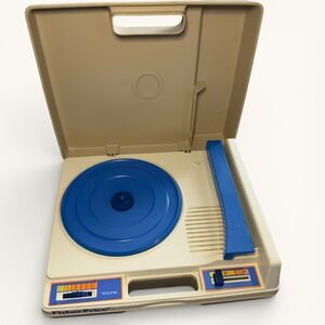 Vintage 1978 Fisher Price Music Box Record Player 825 Tested Spins Works